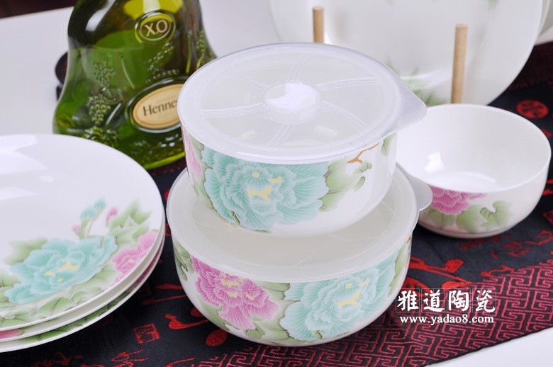 景德鎮高檔釉中骨瓷餐具套裝-保鮮碗