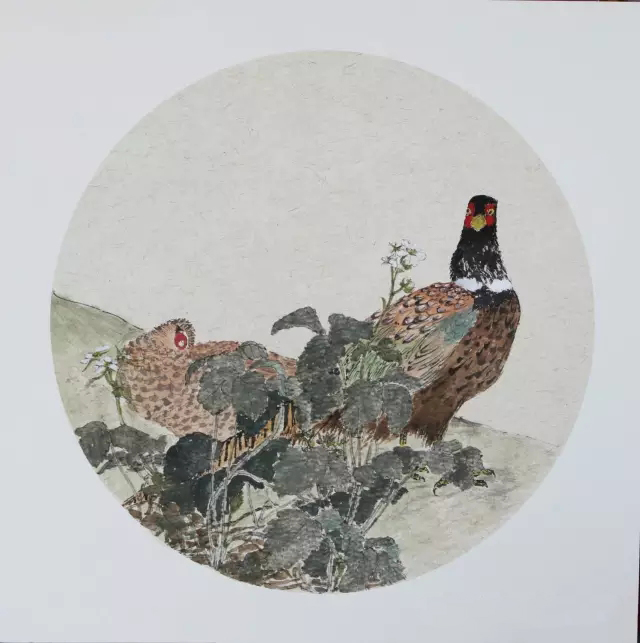 釉上花鳥瓷畫