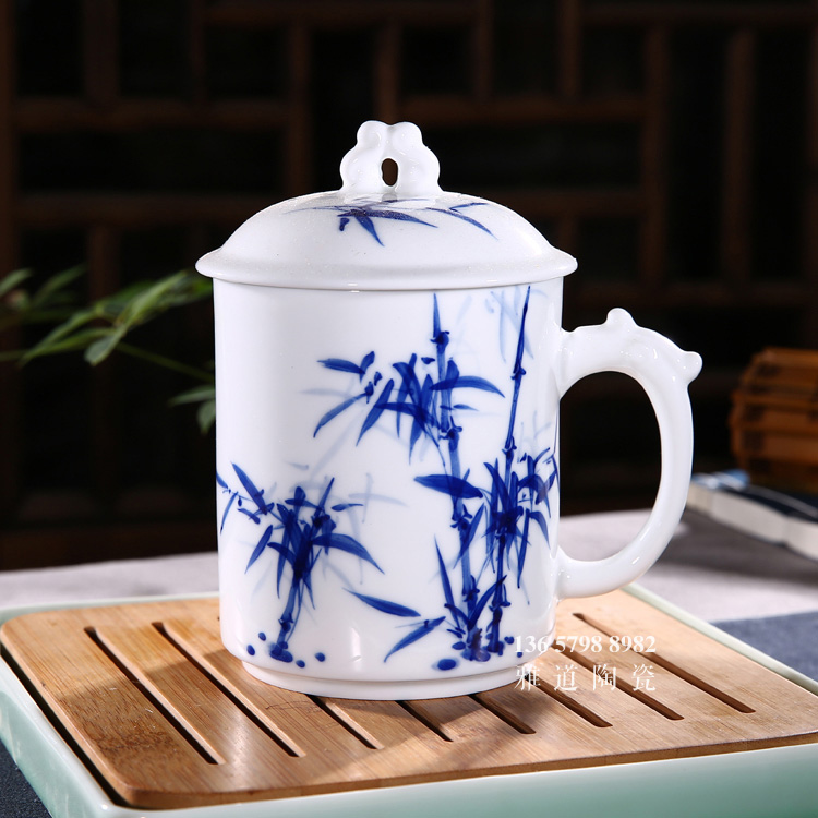 景德鎮手繪青花瓷陶瓷茶杯
