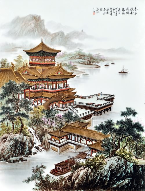 熊國華陶瓷界畫作品二