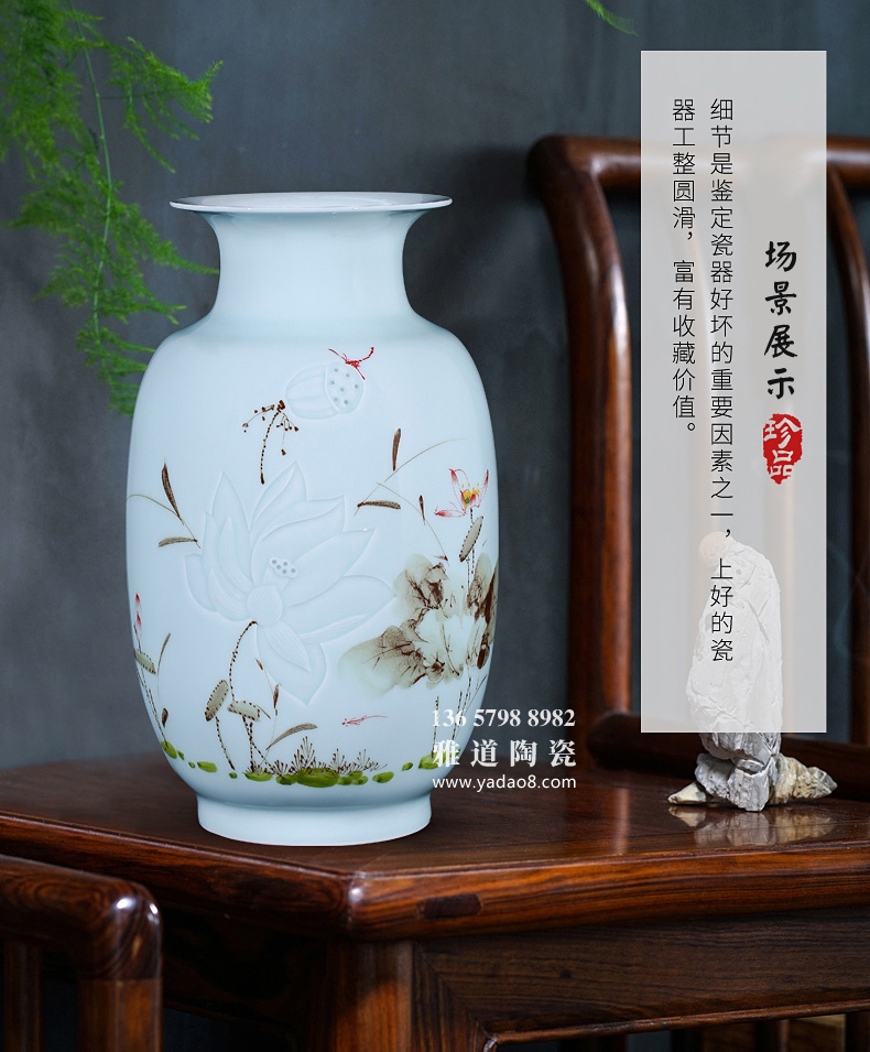 景德鎮半刀泥陶瓷花瓶客廳書房裝飾品擺件