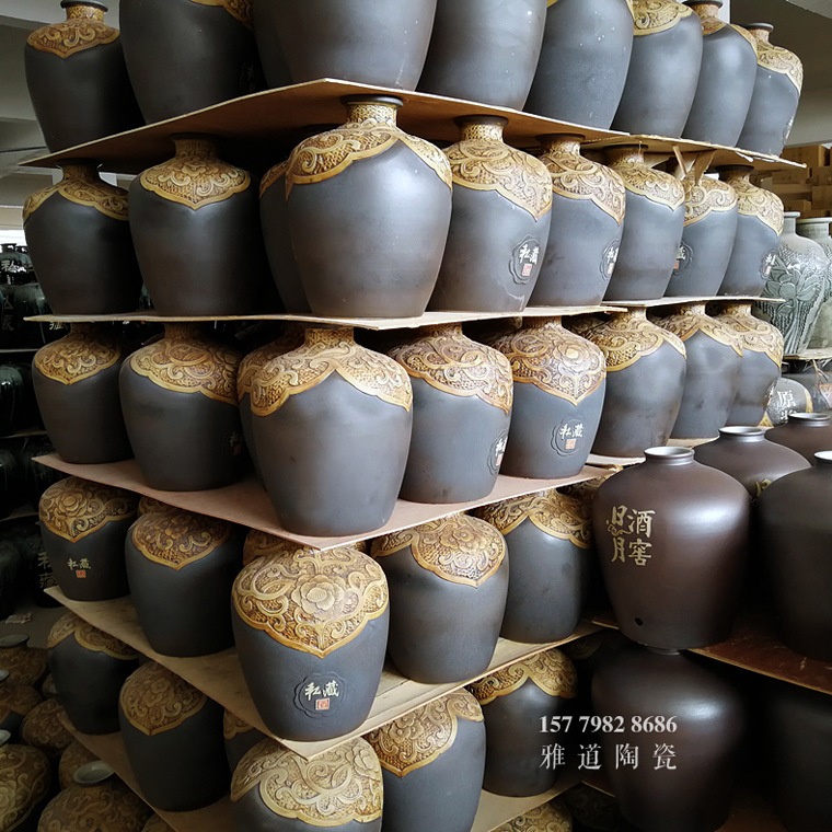 5到50斤高檔復古雕刻陶瓷酒壇批發
