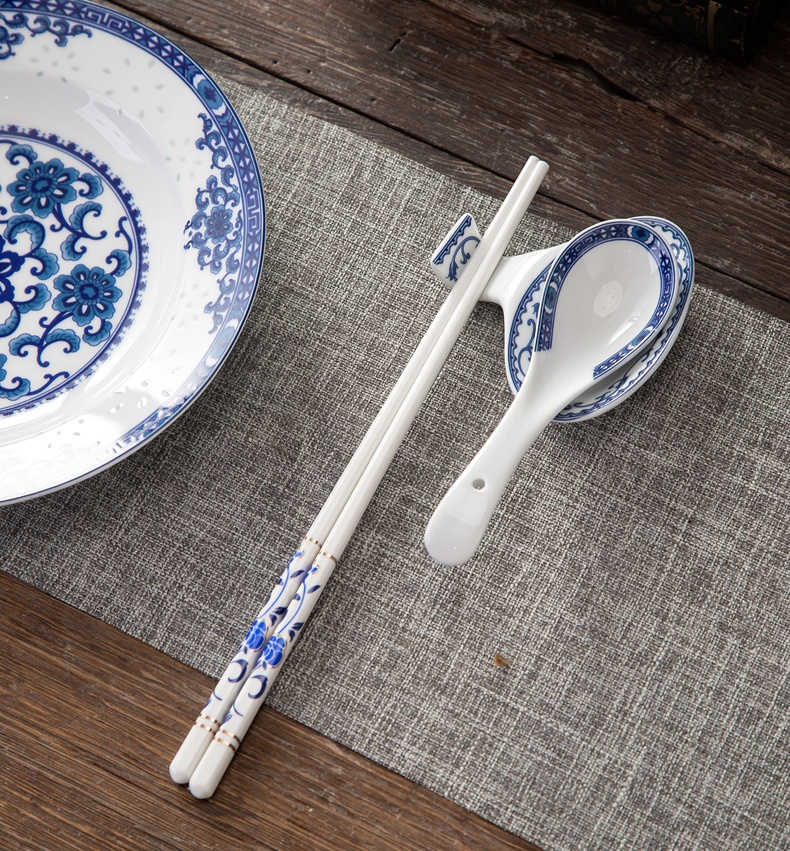 22頭青花餐具瓷器套裝禮品（玲瓏富貴）